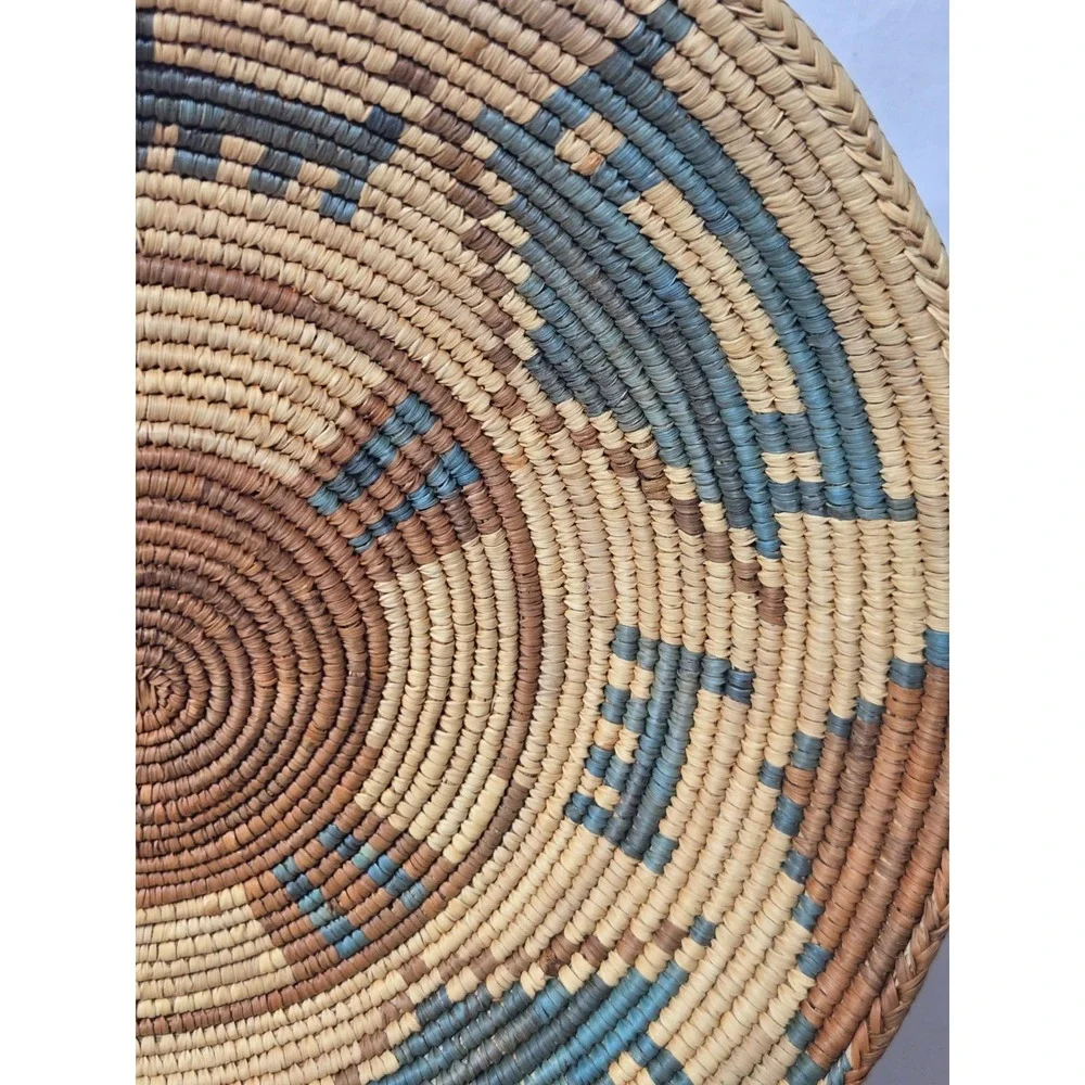Vintage Hausa Handwoven Coiled Basket/Platter 13.5